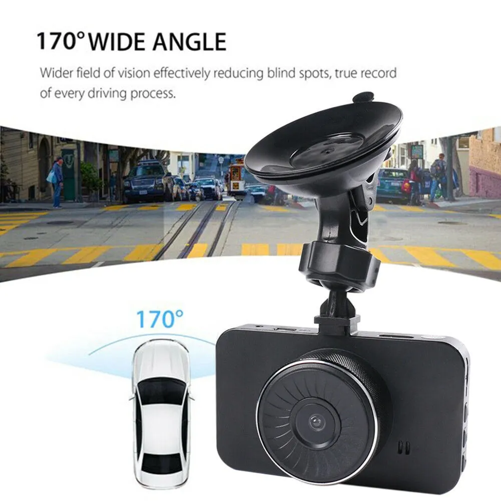 3-inch Ips Car Driving Recorder with HD Display Dual Lens Dash