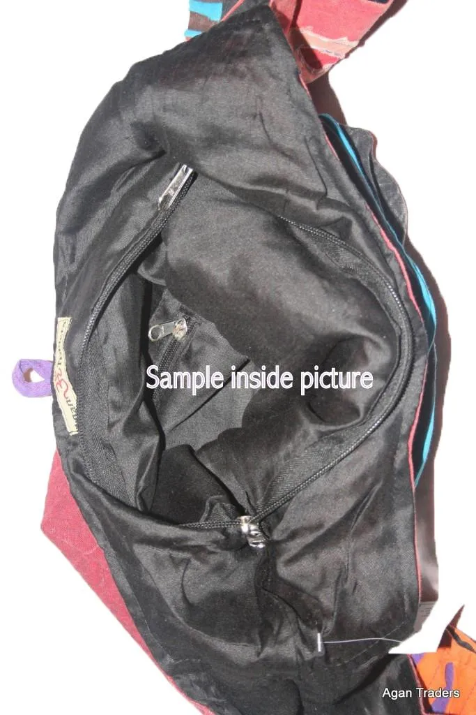 33 Bg Multi-colored Heavy Duty Cotton Cross Body Shoulder Messenger Bag Purse