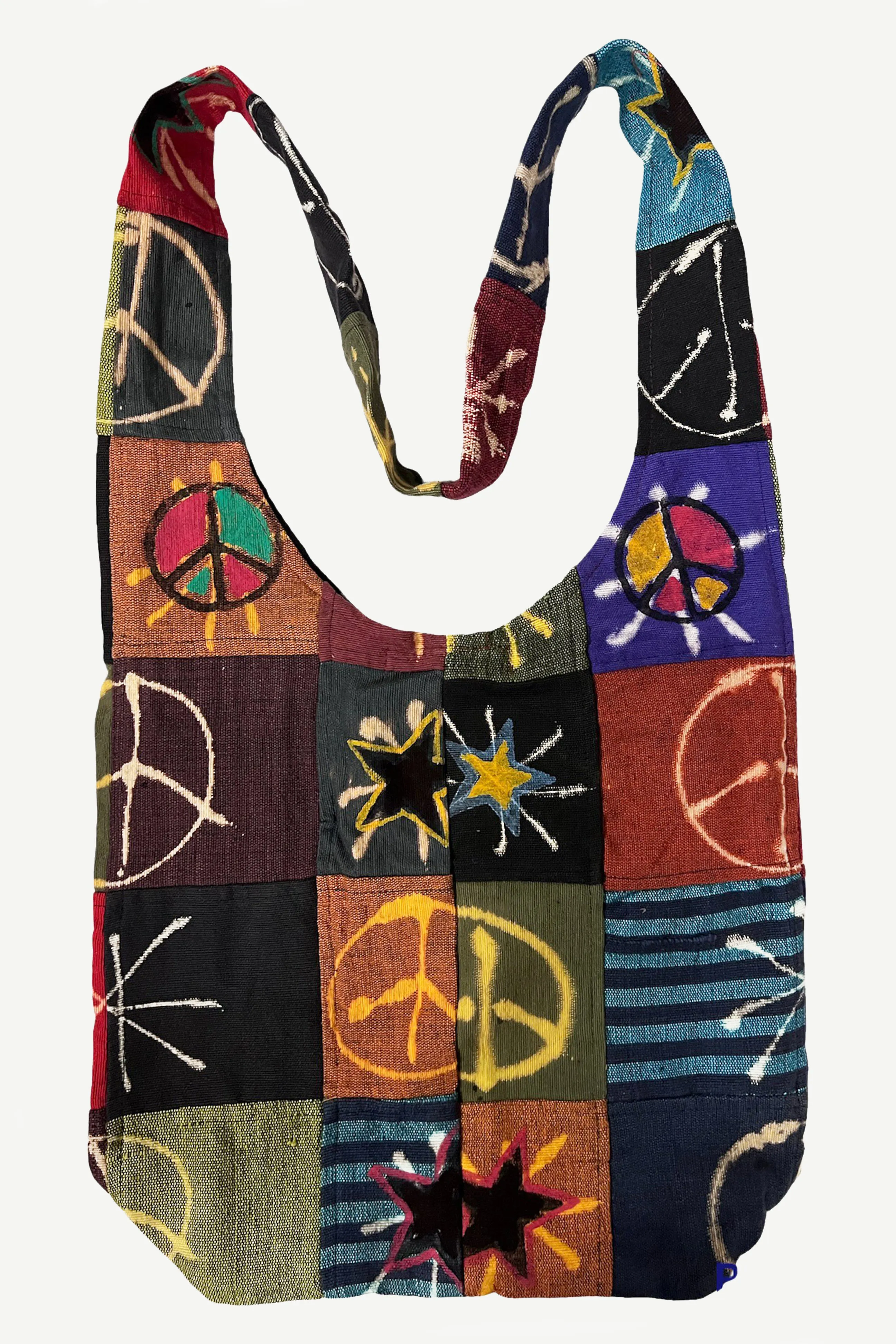 33 Bg Multi-colored Heavy Duty Cotton Cross Body Shoulder Messenger Bag Purse