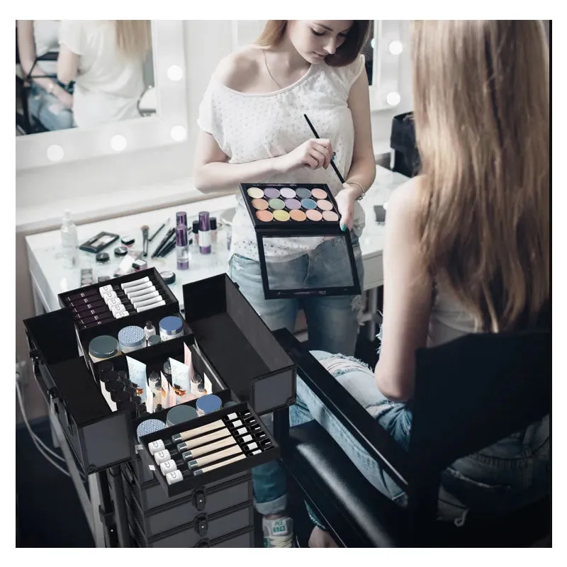 5-In-1 Cosmetic Professional Makeup Case With Wheels -Y191