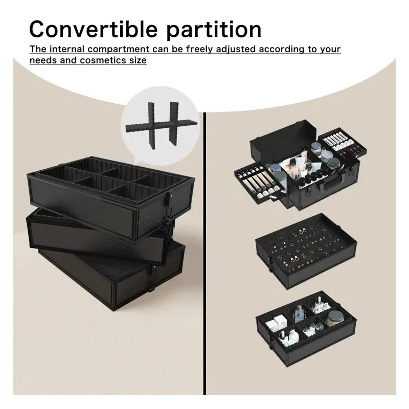 5-In-1 Cosmetic Professional Makeup Case With Wheels -Y191