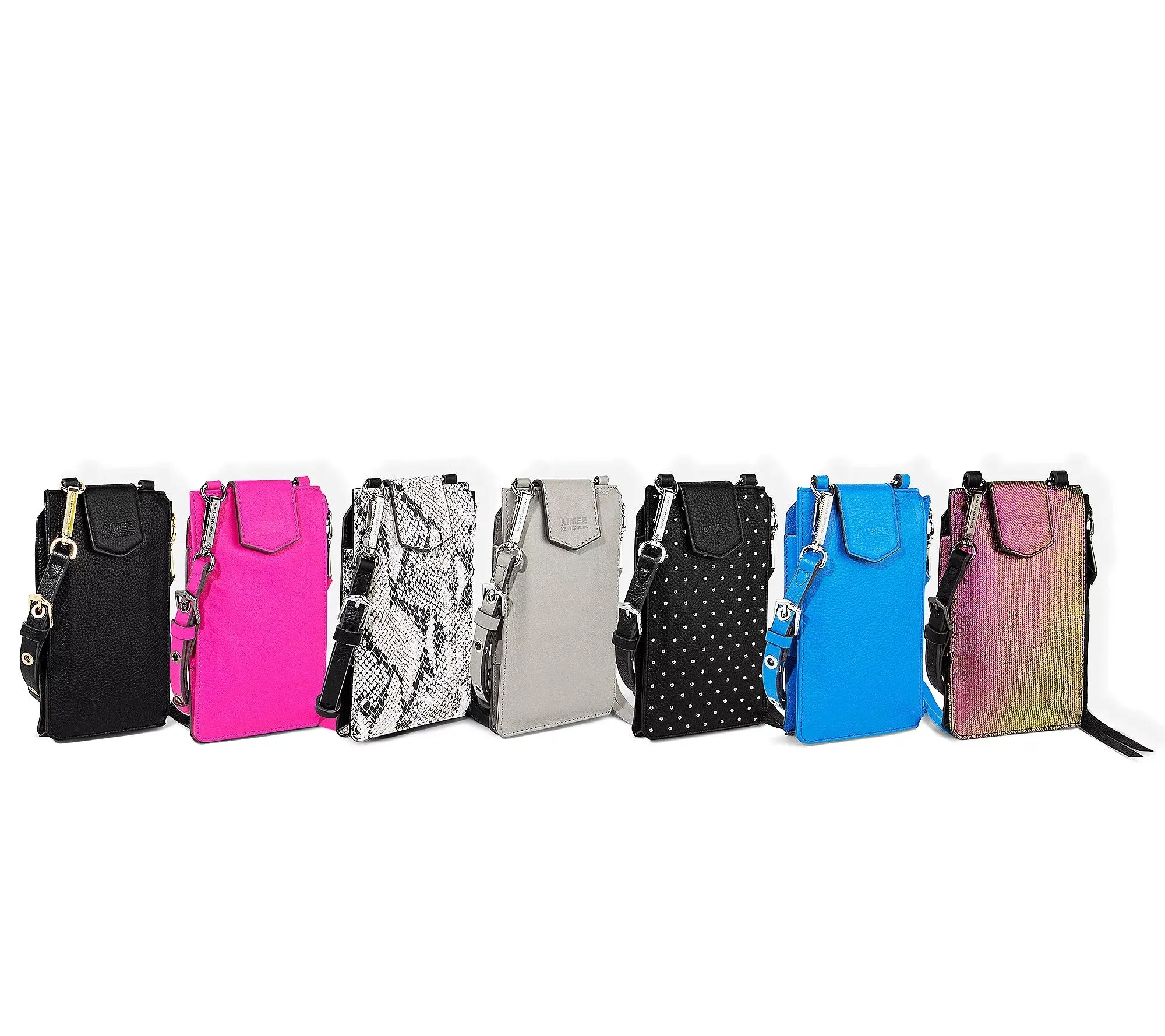 Aimee Kestenberg Leather Phone Crossbody w/ RFID & Screen Access Irridescent Scales