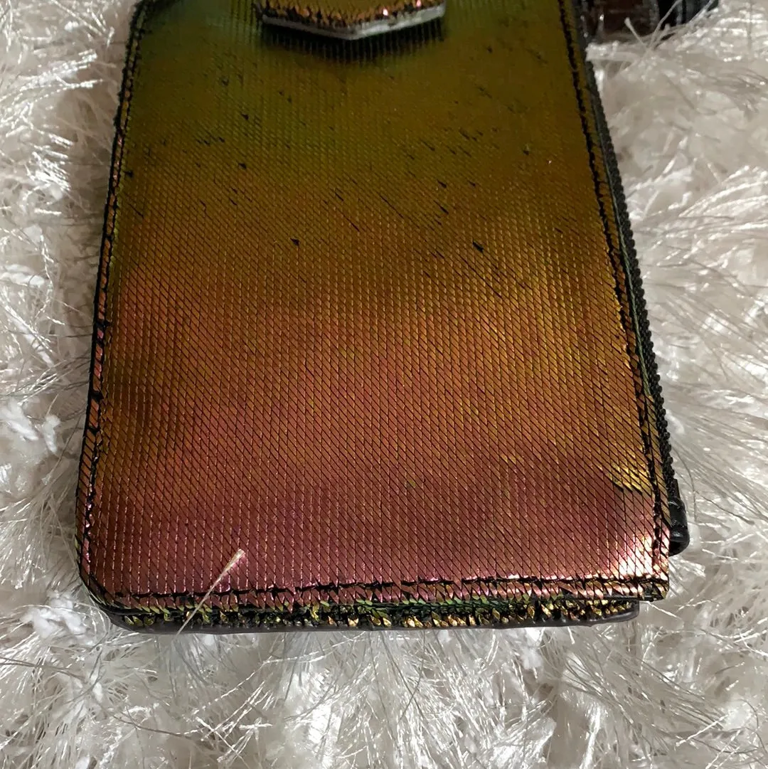 Aimee Kestenberg Leather Phone Crossbody w/ RFID & Screen Access Irridescent Scales