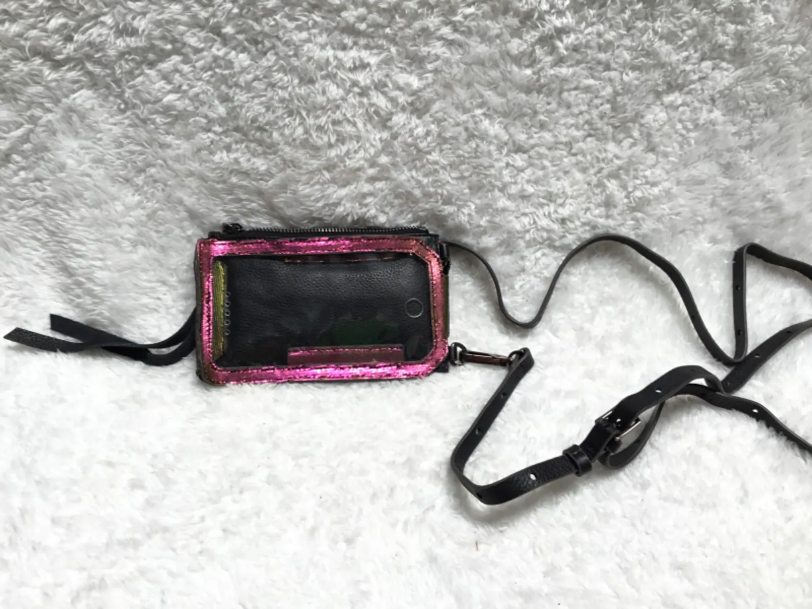 Aimee Kestenberg Leather Phone Crossbody w/ RFID & Screen Access Irridescent Scales