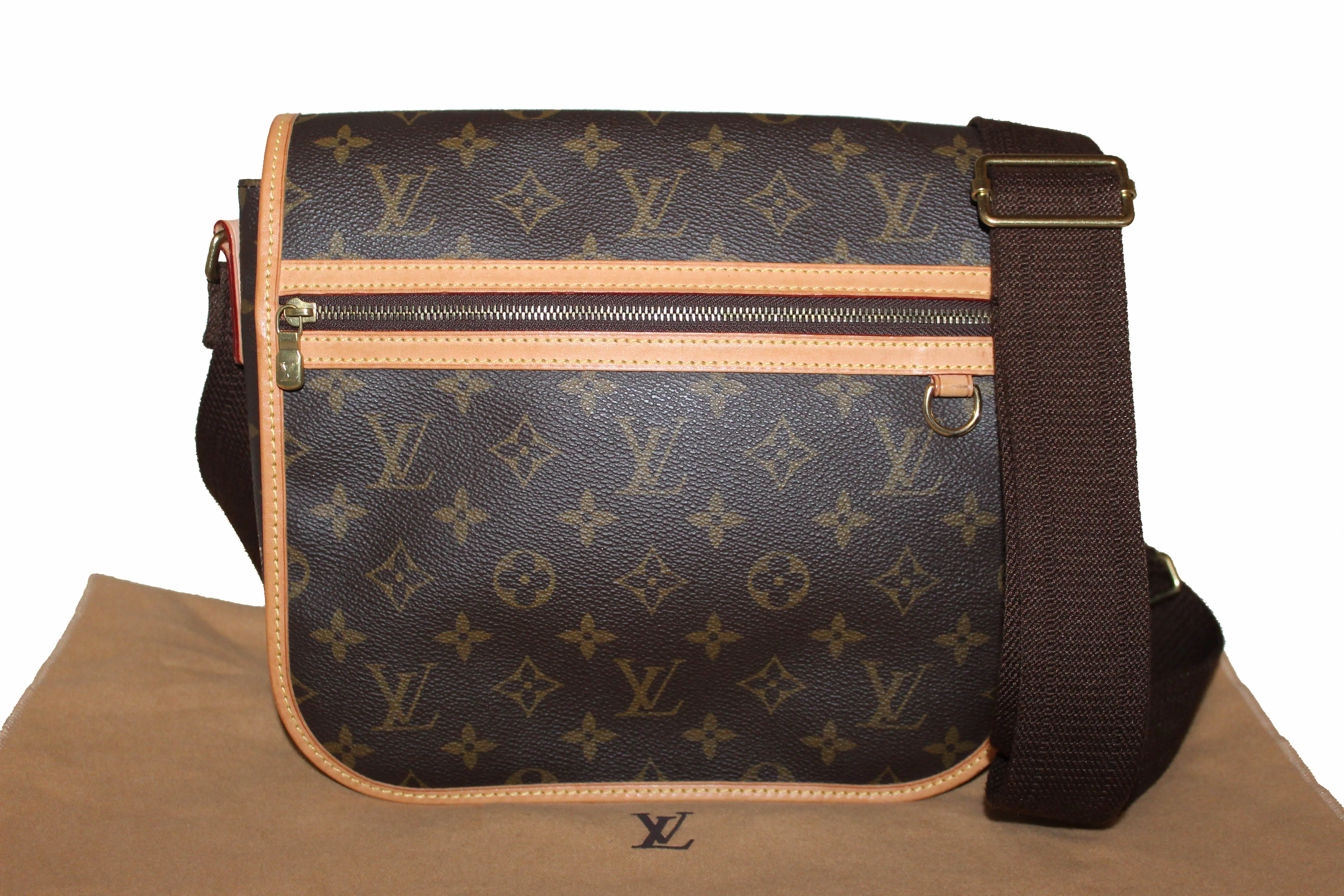 Authentic Louis Vuitton Classic Monogram Bosphore Messenger Bag