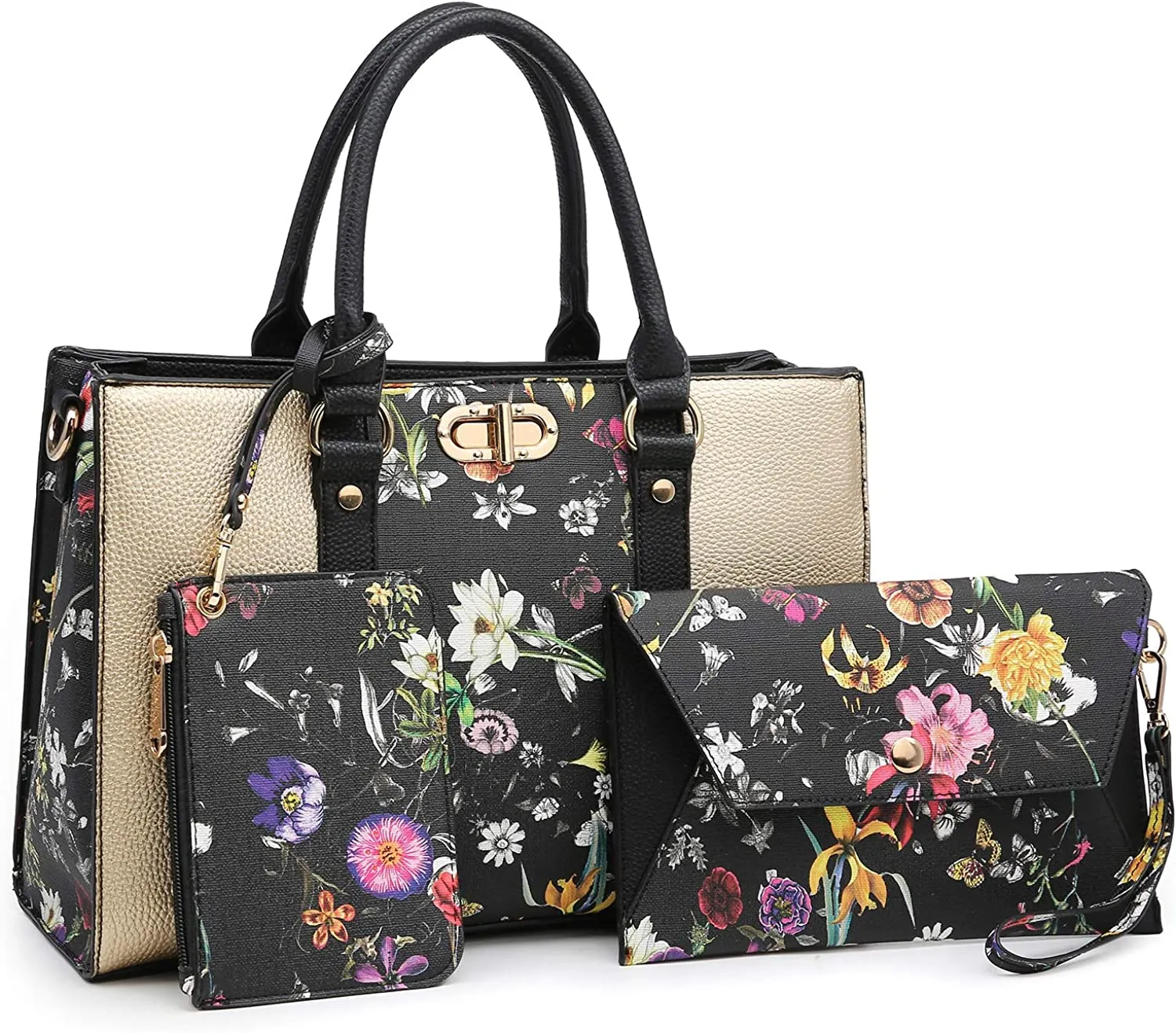 Bag with Matching Wristlet Purse Set