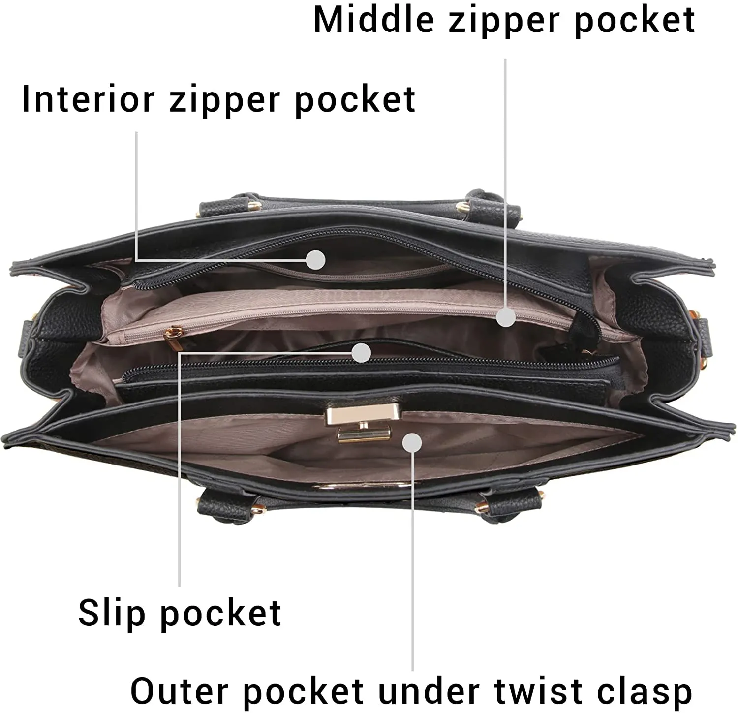 Bag with Matching Wristlet Purse Set