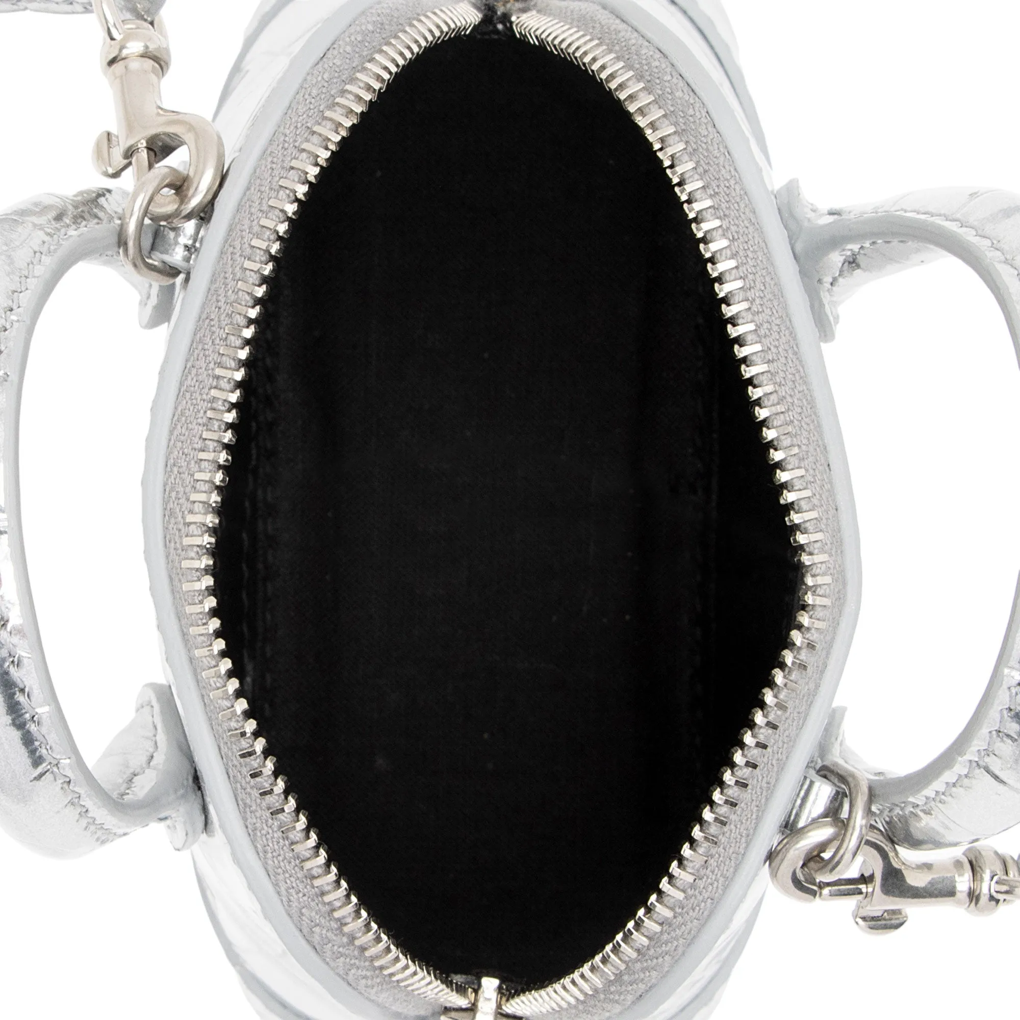 Balenciaga Metallic Croc Embossed Ville Mini Top Handle (SHF-Ayu5RO)