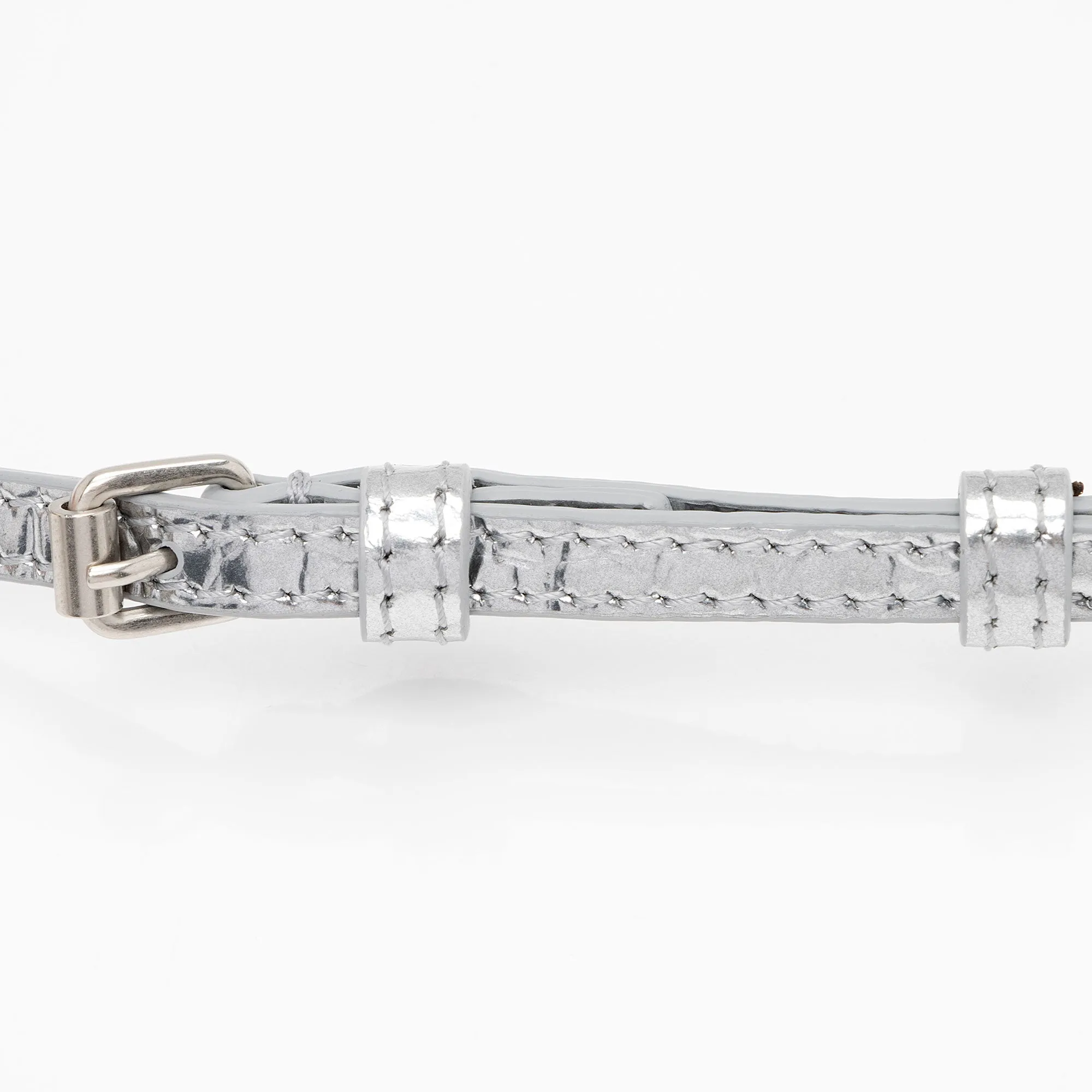 Balenciaga Metallic Croc Embossed Ville Mini Top Handle (SHF-Ayu5RO)