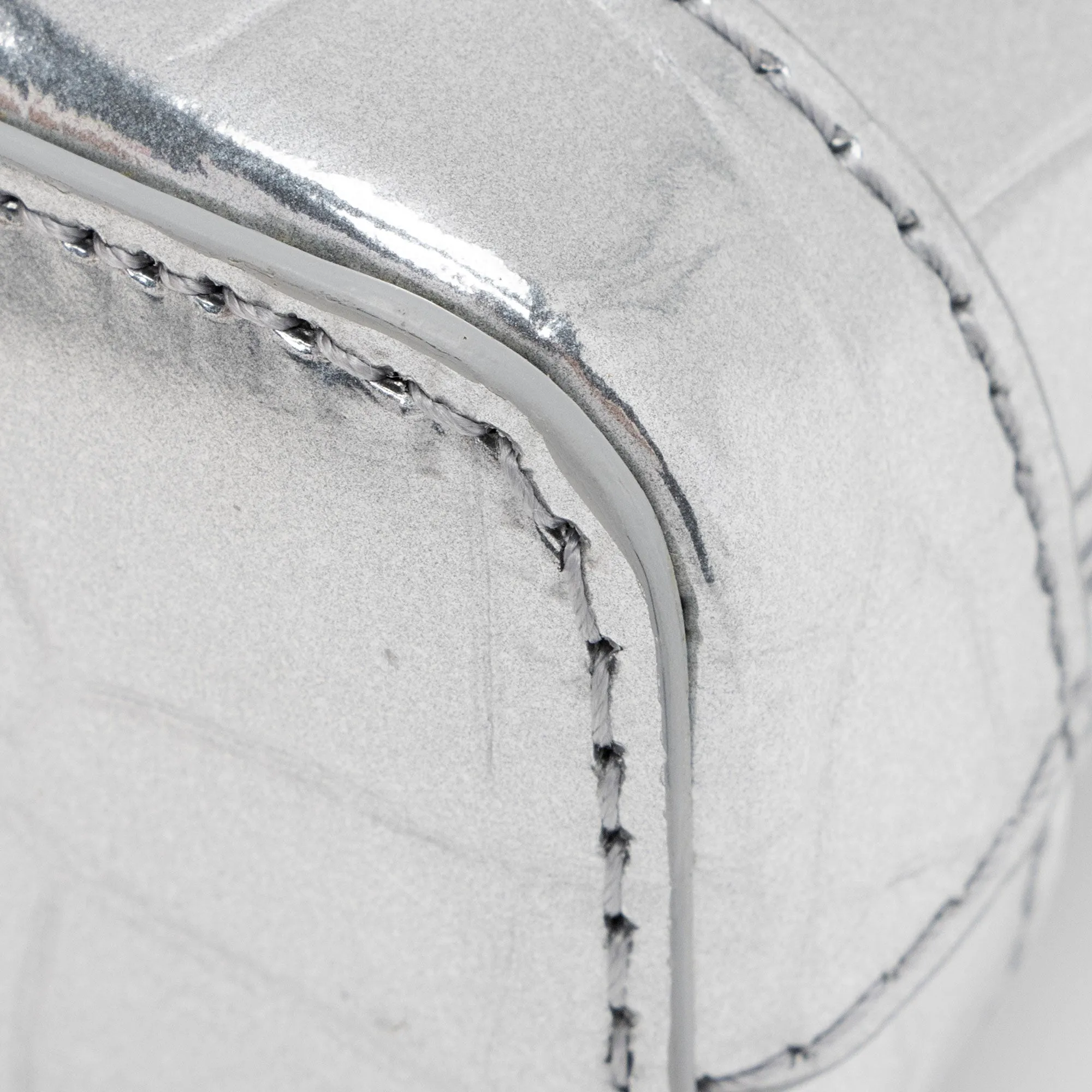 Balenciaga Metallic Croc Embossed Ville Mini Top Handle (SHF-Ayu5RO)