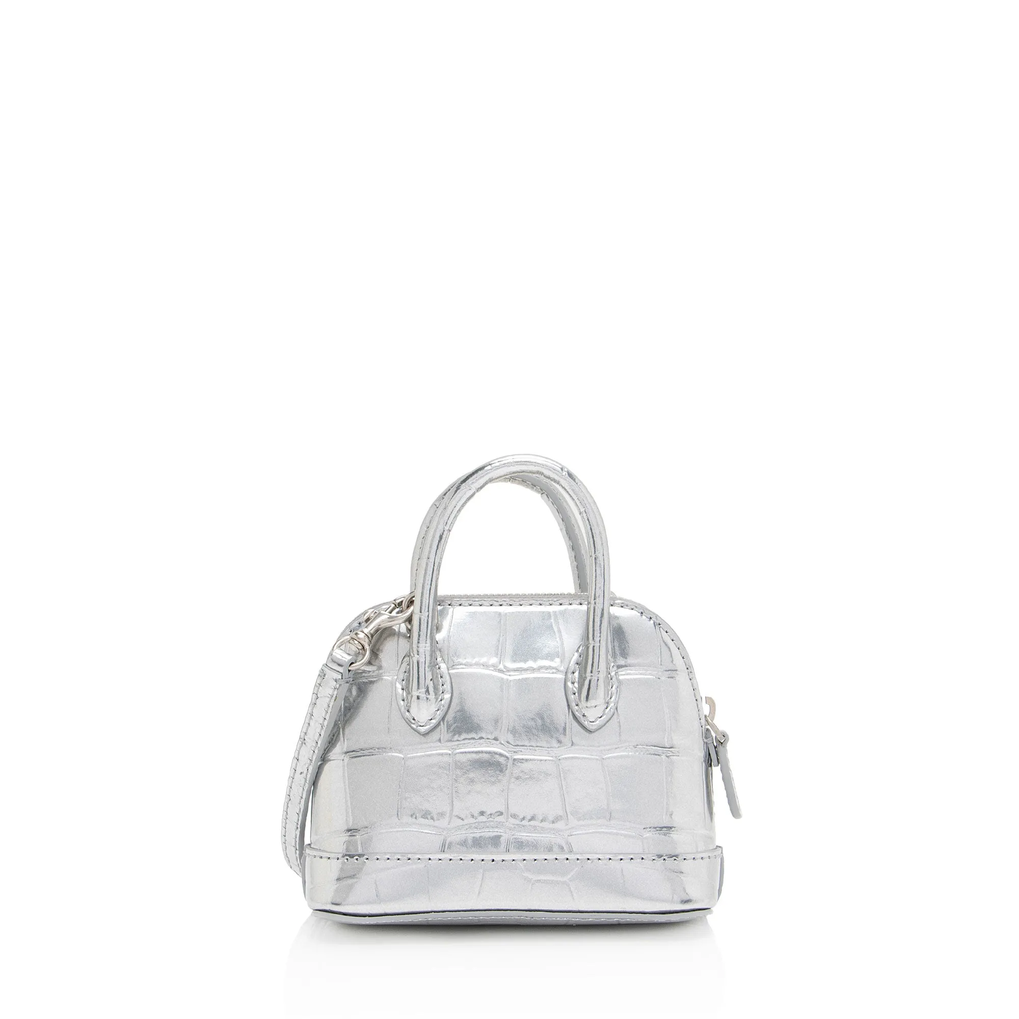 Balenciaga Metallic Croc Embossed Ville Mini Top Handle (SHF-Ayu5RO)
