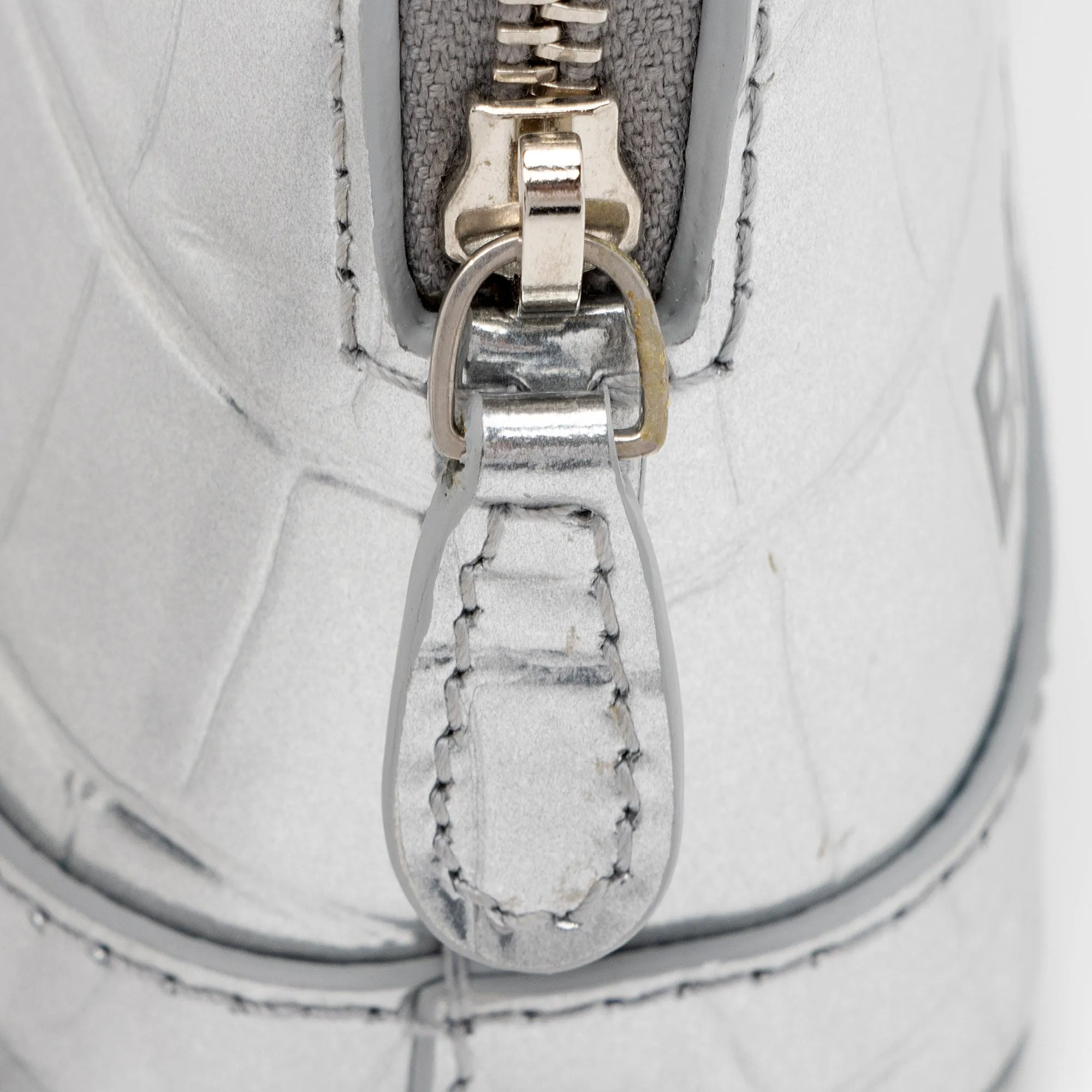 Balenciaga Metallic Croc Embossed Ville Mini Top Handle (SHF-Ayu5RO)