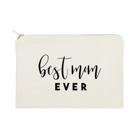Best Mom Ever Cotton Canvas Cosmetic Bag by The Cotton & Canvas Co.