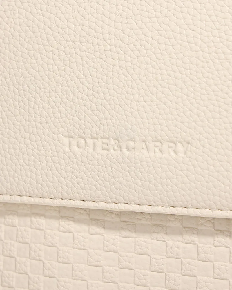 Bodega Crossbody Messenger Bag in Beige Brown