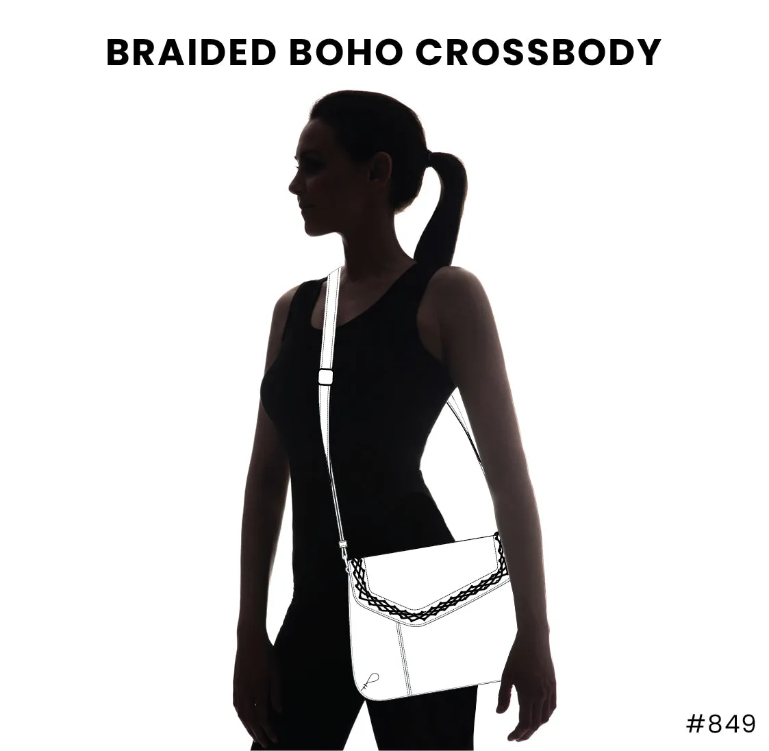 Braided Boho Crossbody - Ink