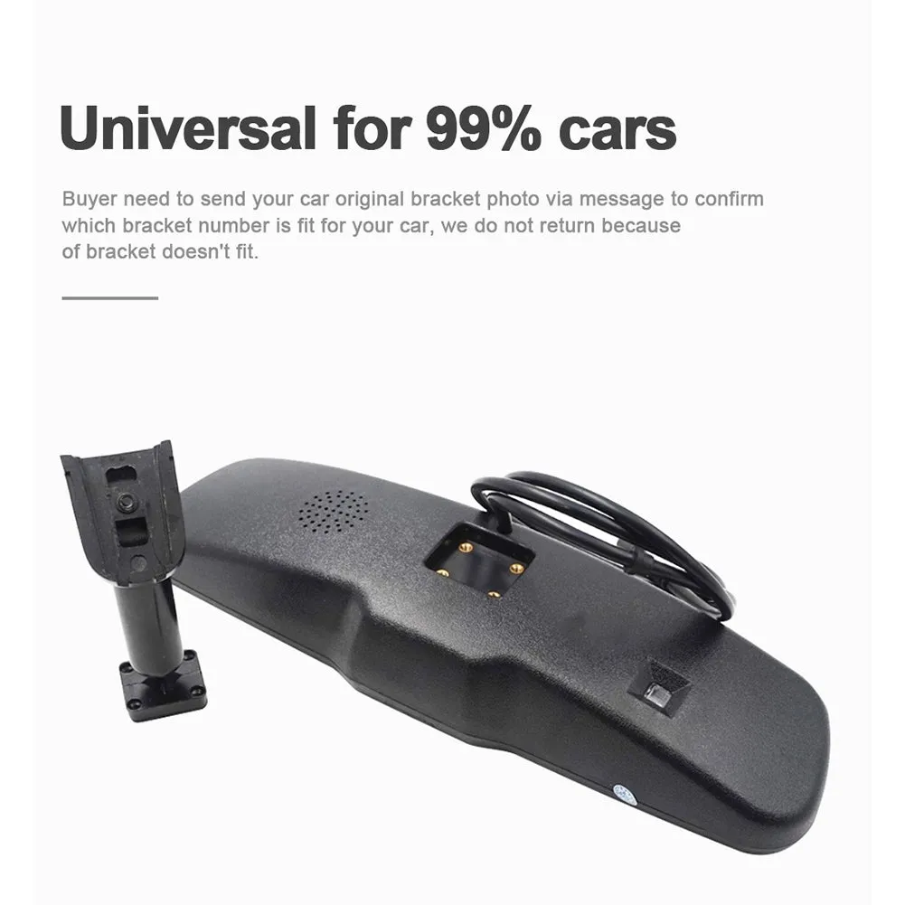 Car Backup Rear View Camera 4.3 Inch Mirror Monitor High