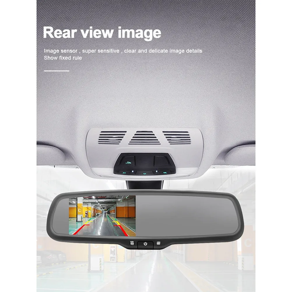 Car Backup Rear View Camera 4.3 Inch Mirror Monitor High