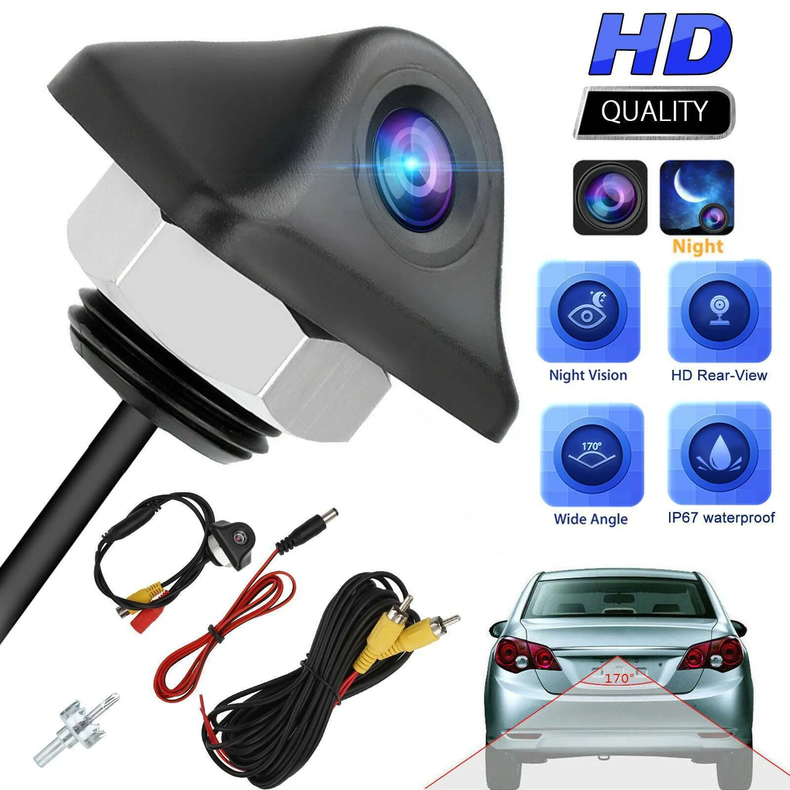 Car Car Rear View Reversing Camera Parking Backup Cam Hd Night