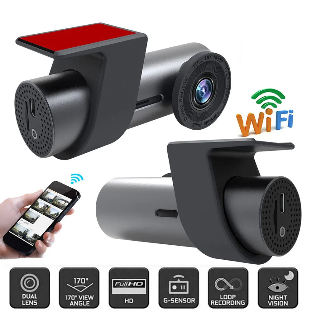 Car Driving Recorder 1080p Hd Wifi Dvr Camera Dual Recording