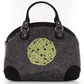 Celtic Mucros Tote Bag - Charcoal with Green