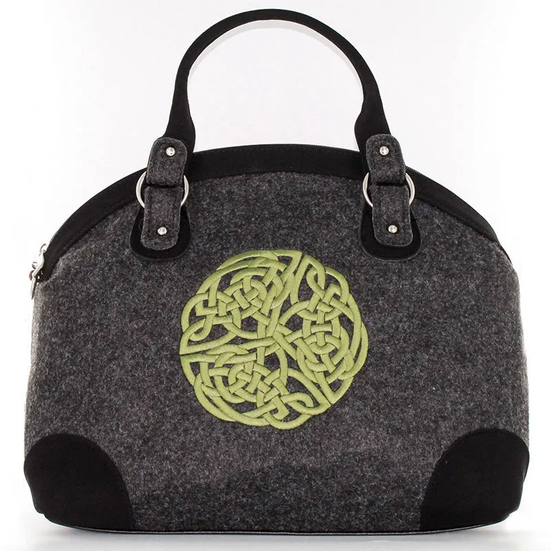 Celtic Mucros Tote Bag - Charcoal with Green