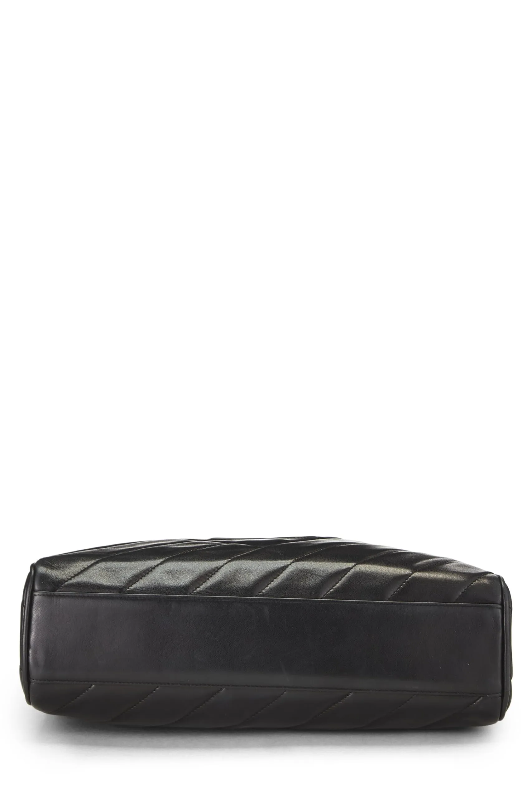 Chanel,  Black Lambskin Diamond 'CC' Camera Bag Large, Black