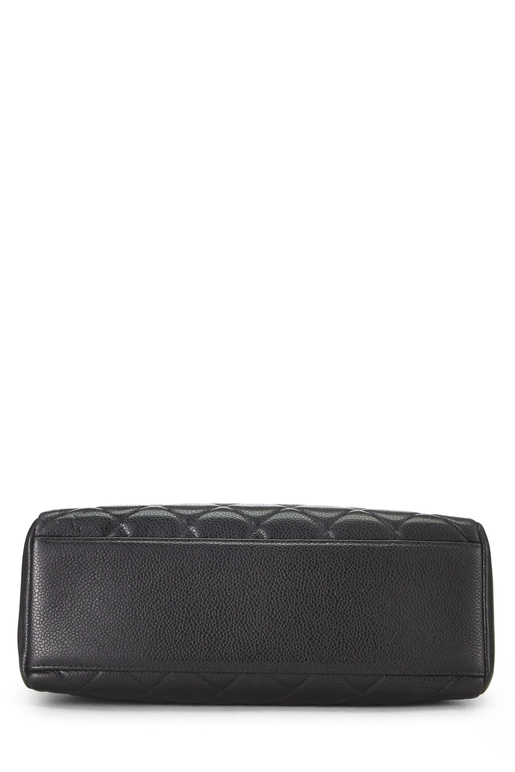 Chanel,  Black Quilted Caviar Pocket Camera Bag Medium, Black