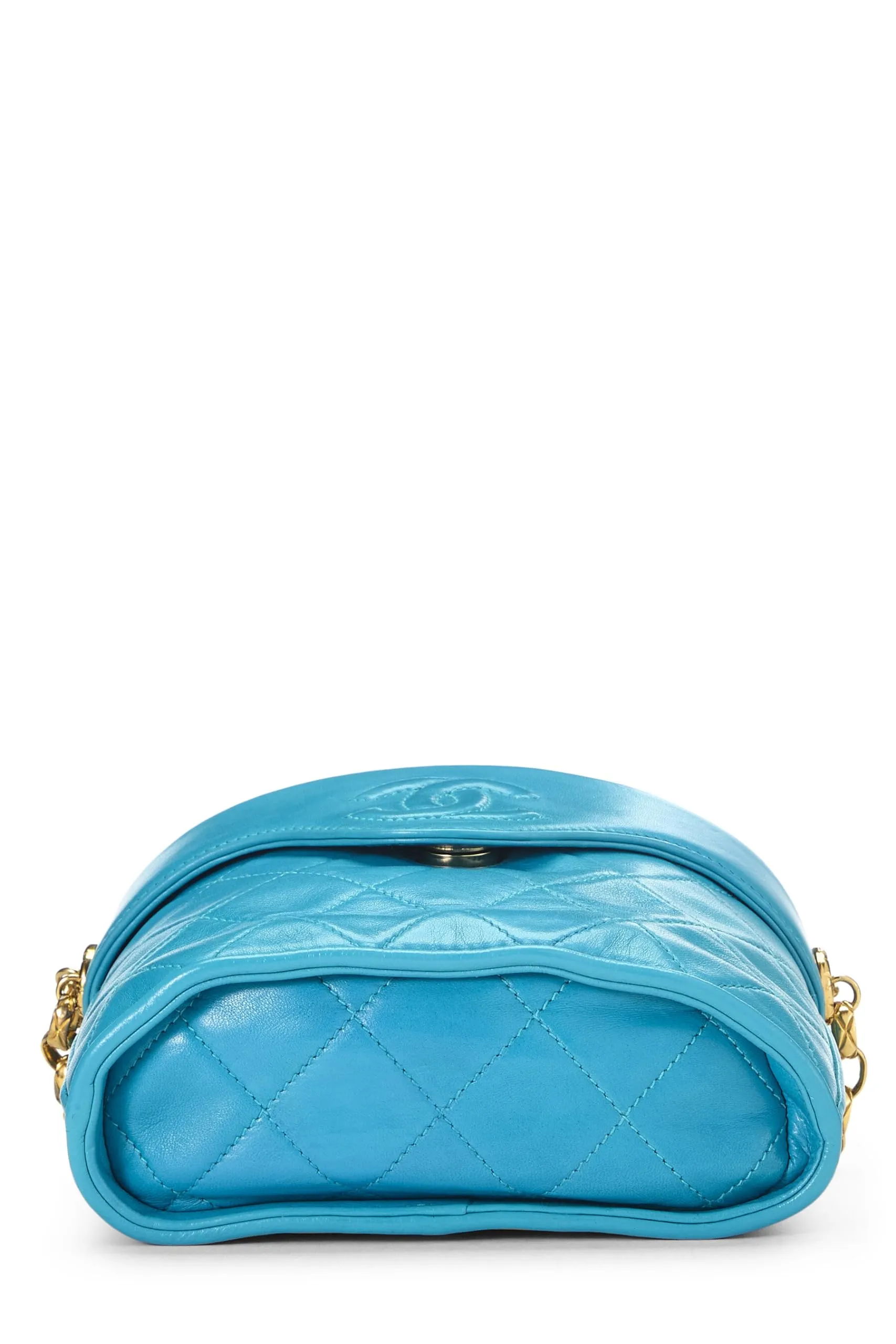 Chanel,  Blue Quilted Lambskin Binocular Bag Mini, Blue