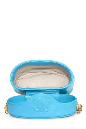 Chanel,  Blue Quilted Lambskin Binocular Bag Mini, Blue