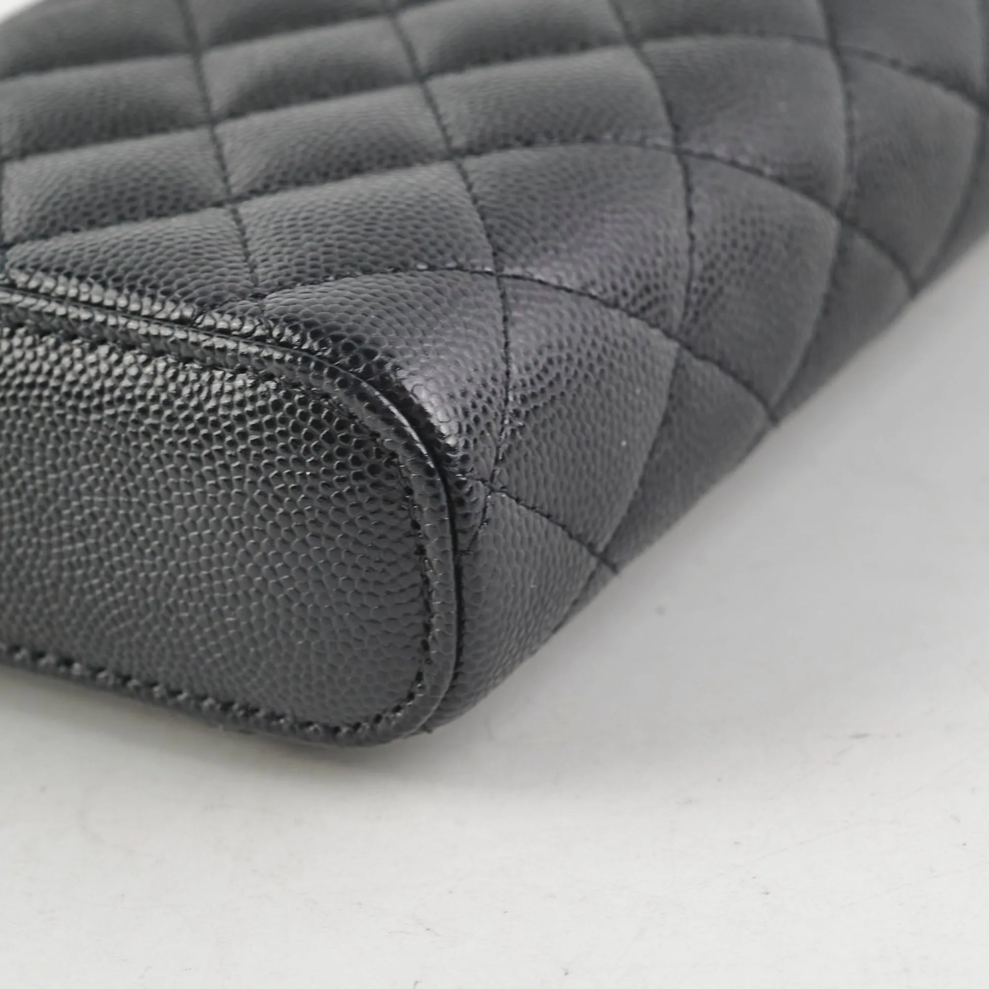 Chanel Caviar Vertical Vanity Case Black 31Series