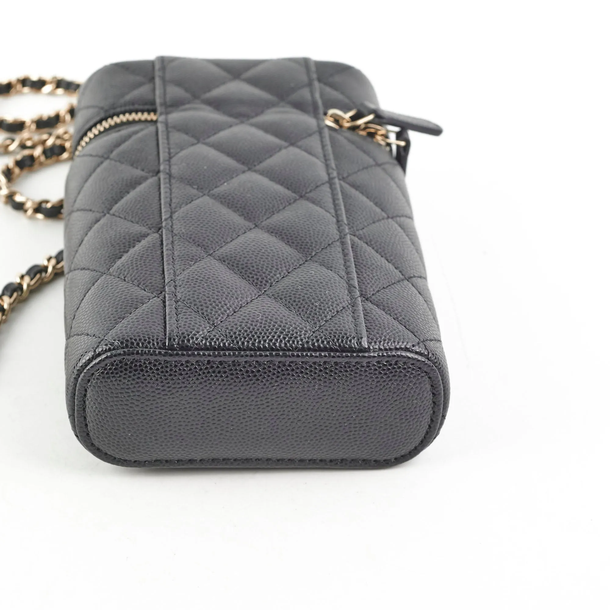 Chanel Caviar Vertical Vanity Case Black 31Series