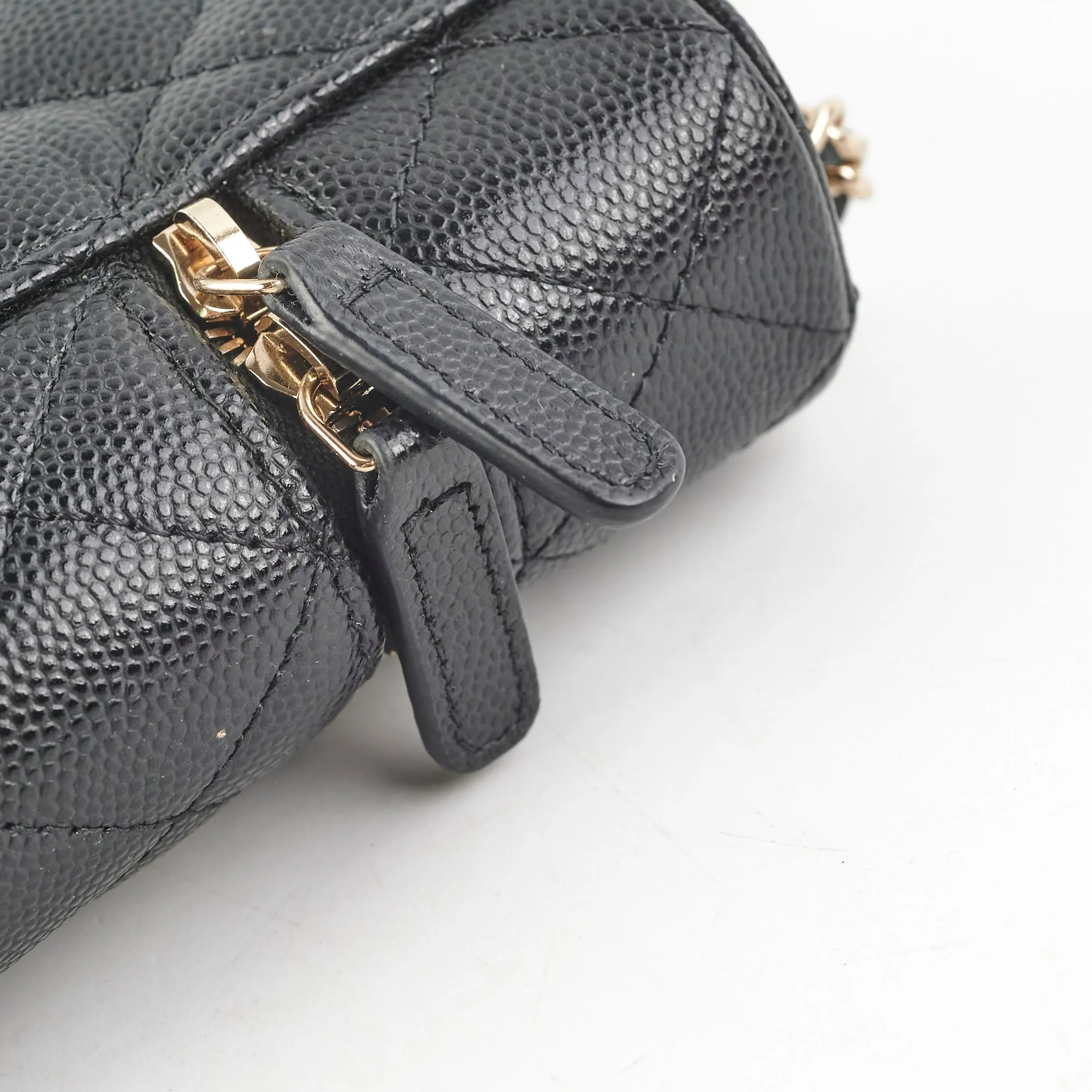 Chanel Caviar Vertical Vanity Case Black 31Series