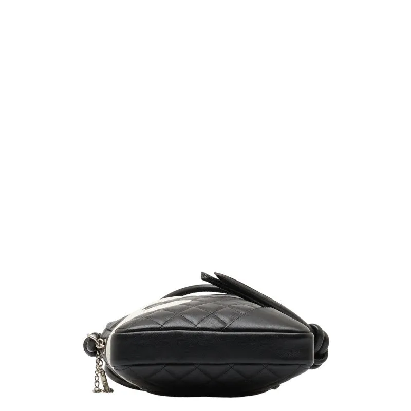 Chanel mattresses Combon line slo shoulder bag black leather ladies CHANEL