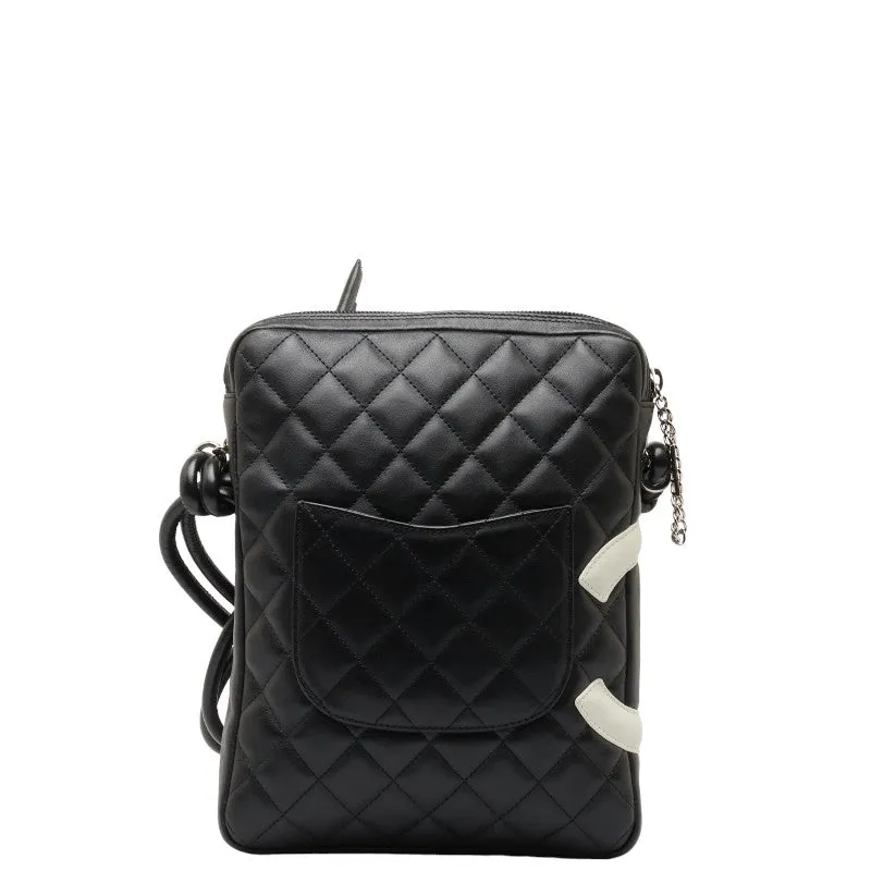 Chanel mattresses Combon line slo shoulder bag black leather ladies CHANEL