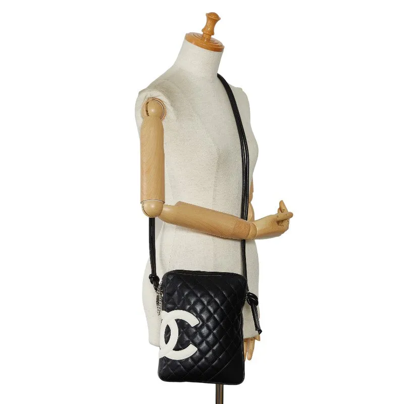 Chanel mattresses Combon line slo shoulder bag black leather ladies CHANEL