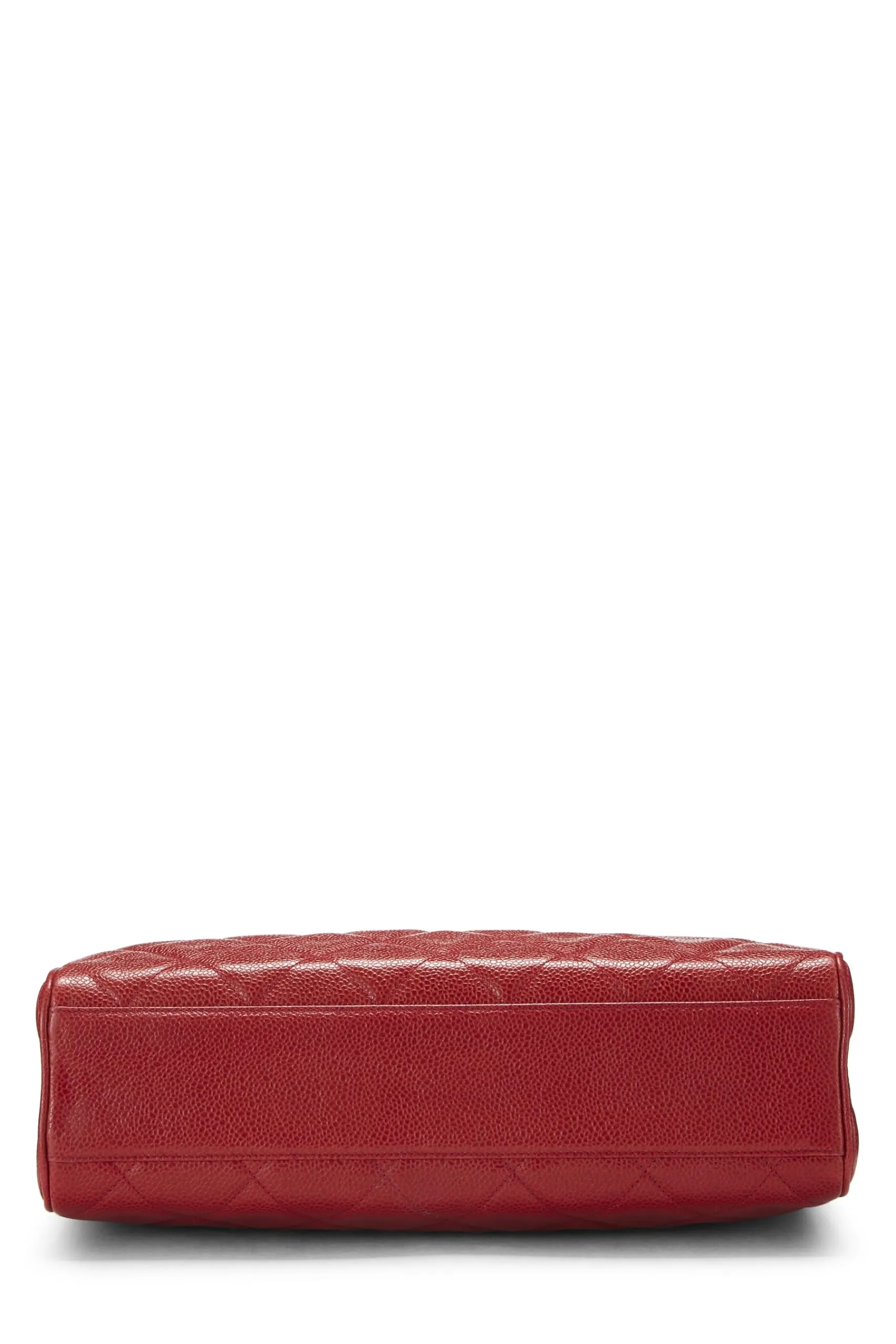 Chanel,  Red Quilted Caviar Diamond 'CC' Camera Bag Large, Red