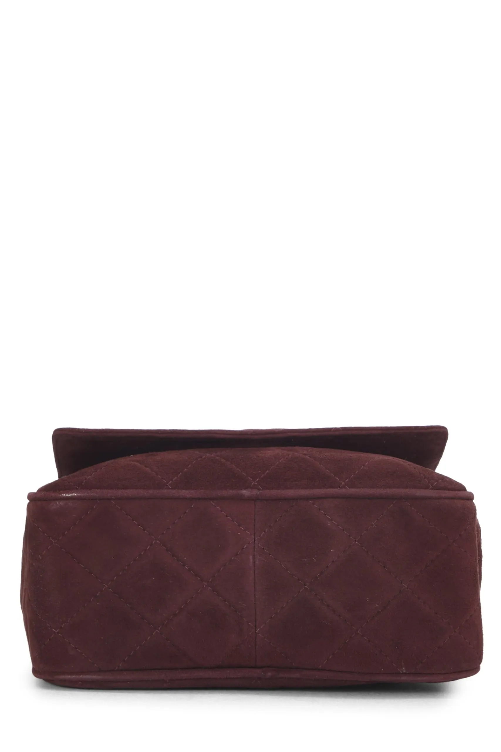 Chanel,  Red Quilted Suede Diamond 'CC' Camera Bag Medium, Red