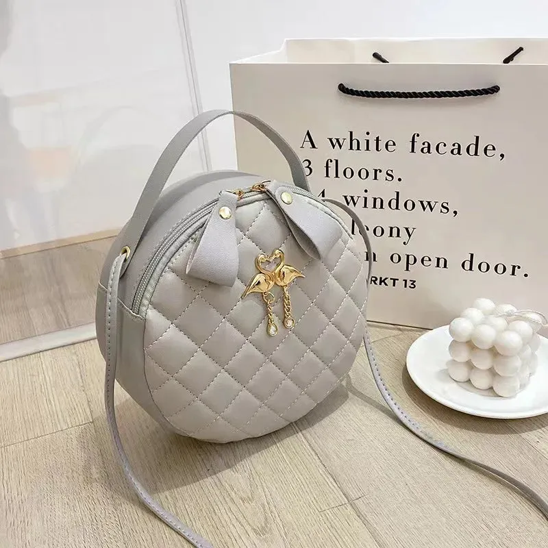 Chic Quilted Crossbody: Gold Charm Edition