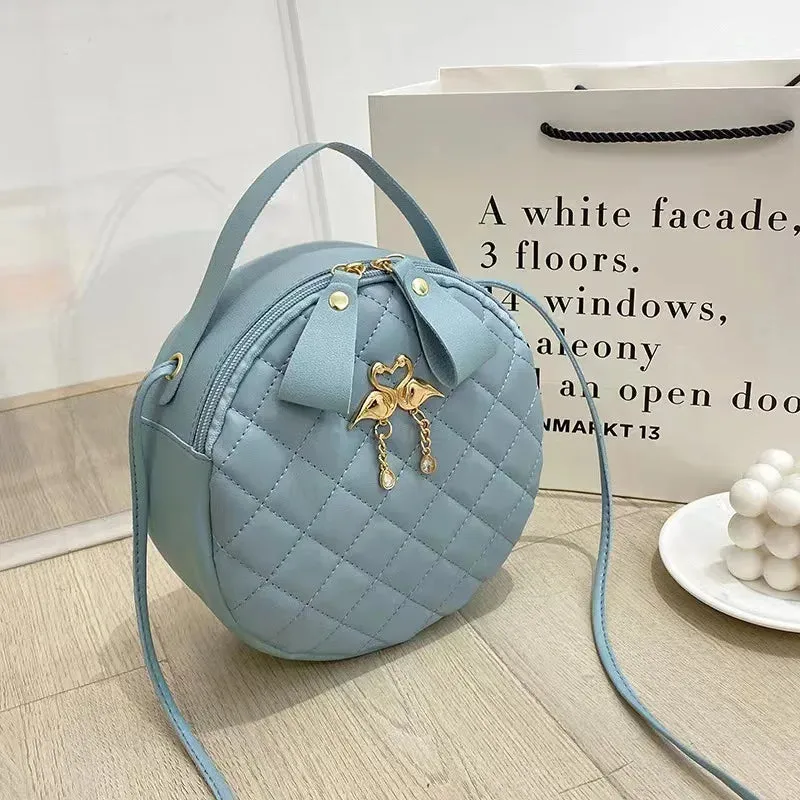 Chic Quilted Crossbody: Gold Charm Edition