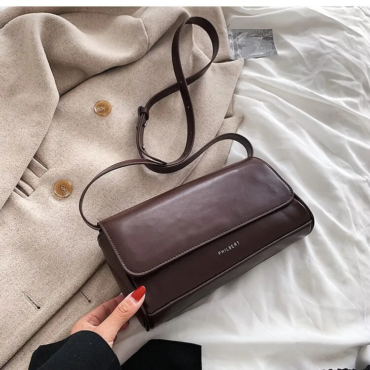 Christmas Gift Premium Texture Small Bag Female 2021 Autumn/winter New Style Messenger Bag Simple Fashion Shoulder Bag Square Bag