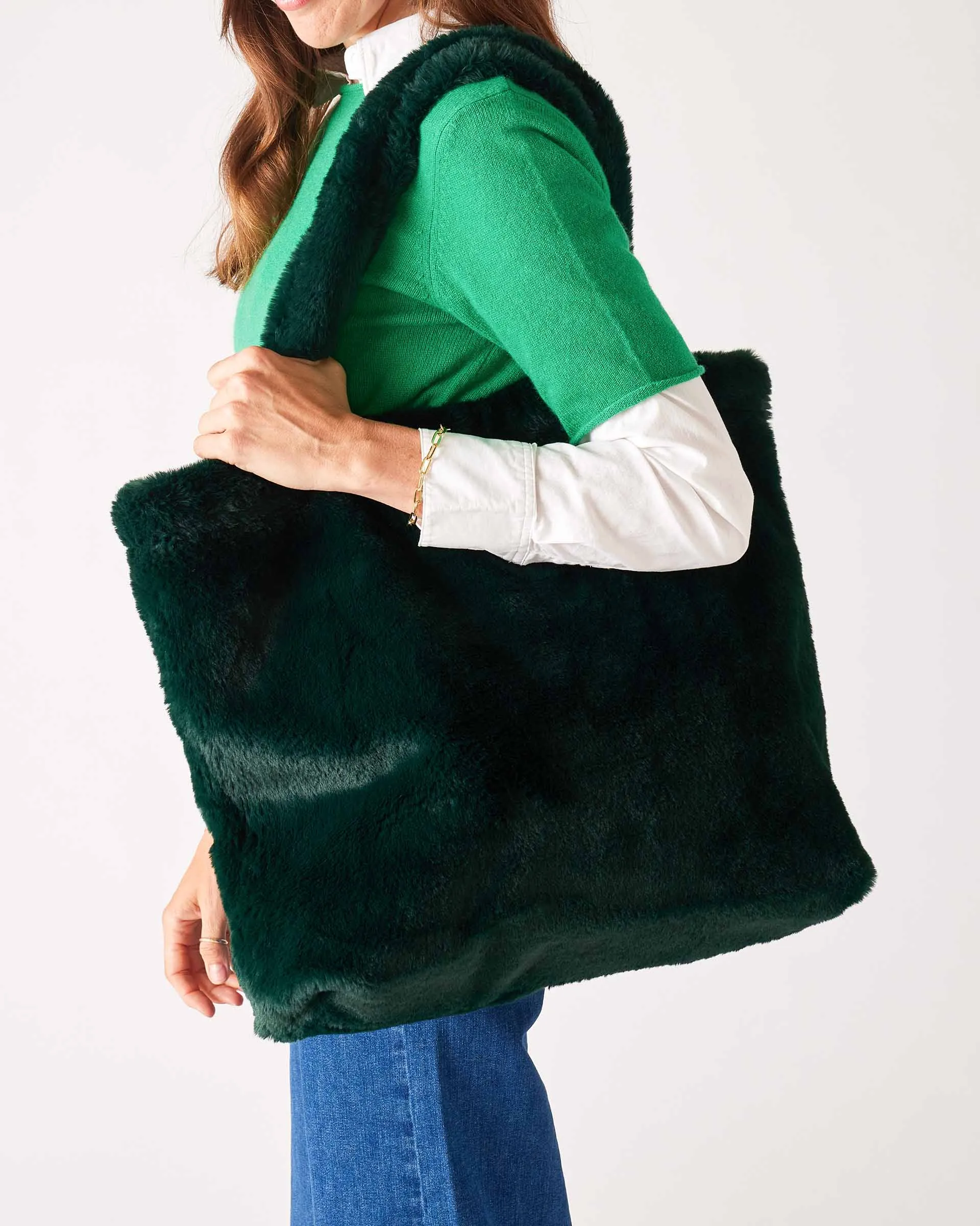 Cozy Cabin Faux Fur Tote