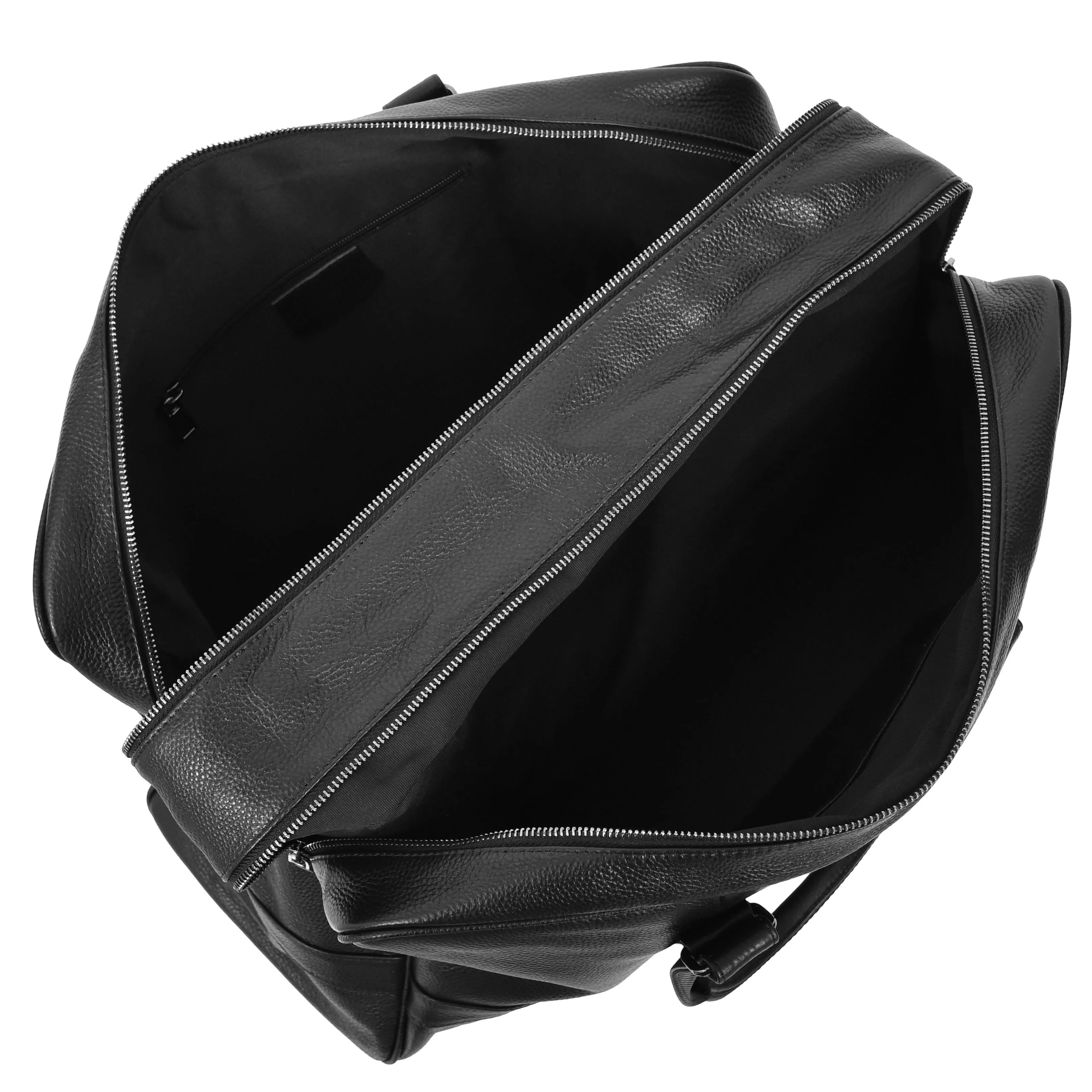 Full Grain Leather Holdall Travel Duffle Cabin Size Weekend Bag A806 Black