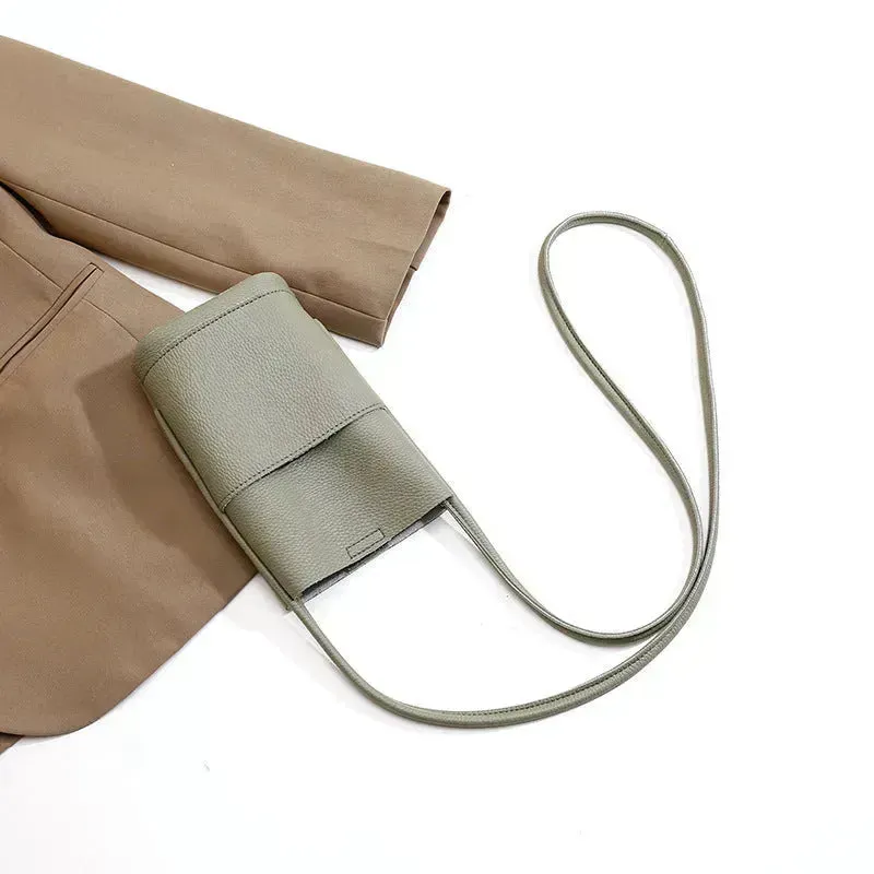 High-grade Soft Leather Mobile Phone Bag Female Mini Crossbody bag