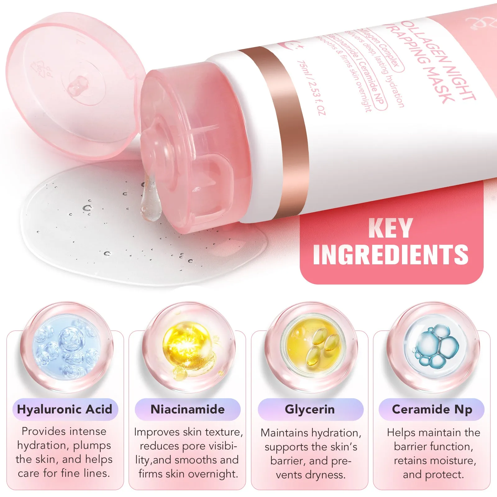 Ikzee COLLAGEN NIGHT WRAPPING MASK
