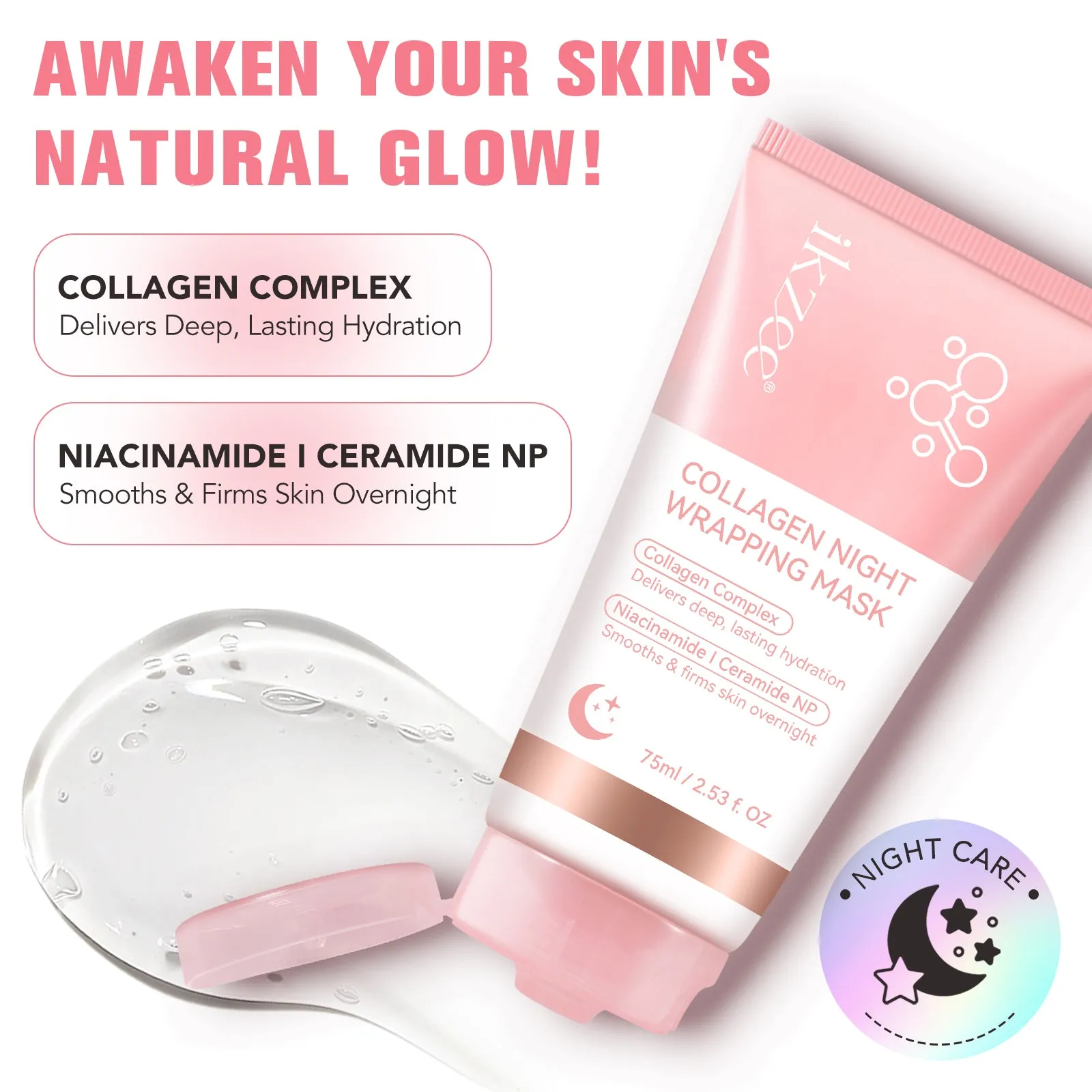Ikzee COLLAGEN NIGHT WRAPPING MASK