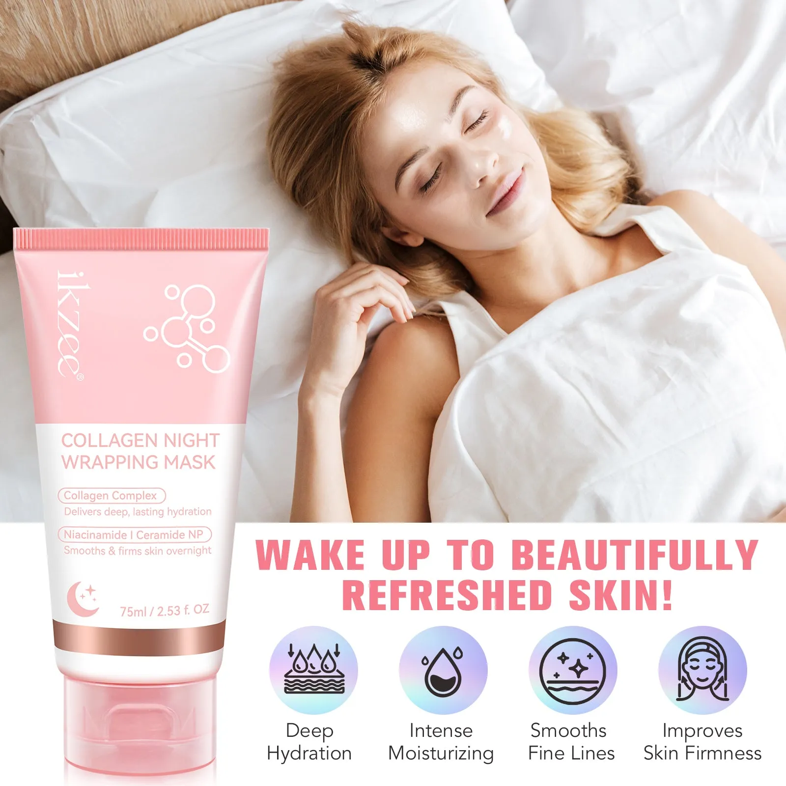Ikzee COLLAGEN NIGHT WRAPPING MASK