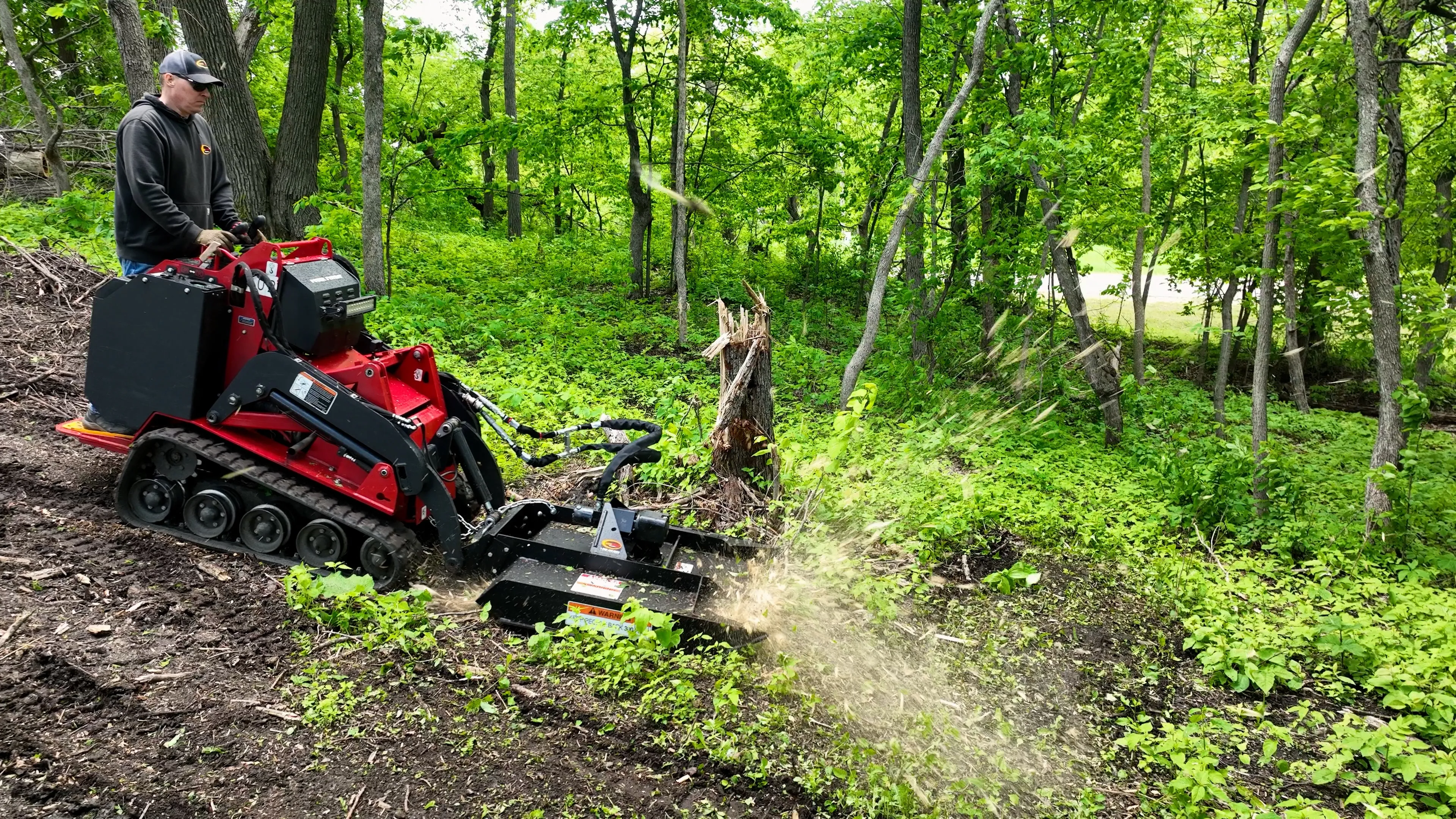 Industrial Mini Skid Steer Brush Cutter/Brush Mower- The Brush Buster Mini by Quick Attach