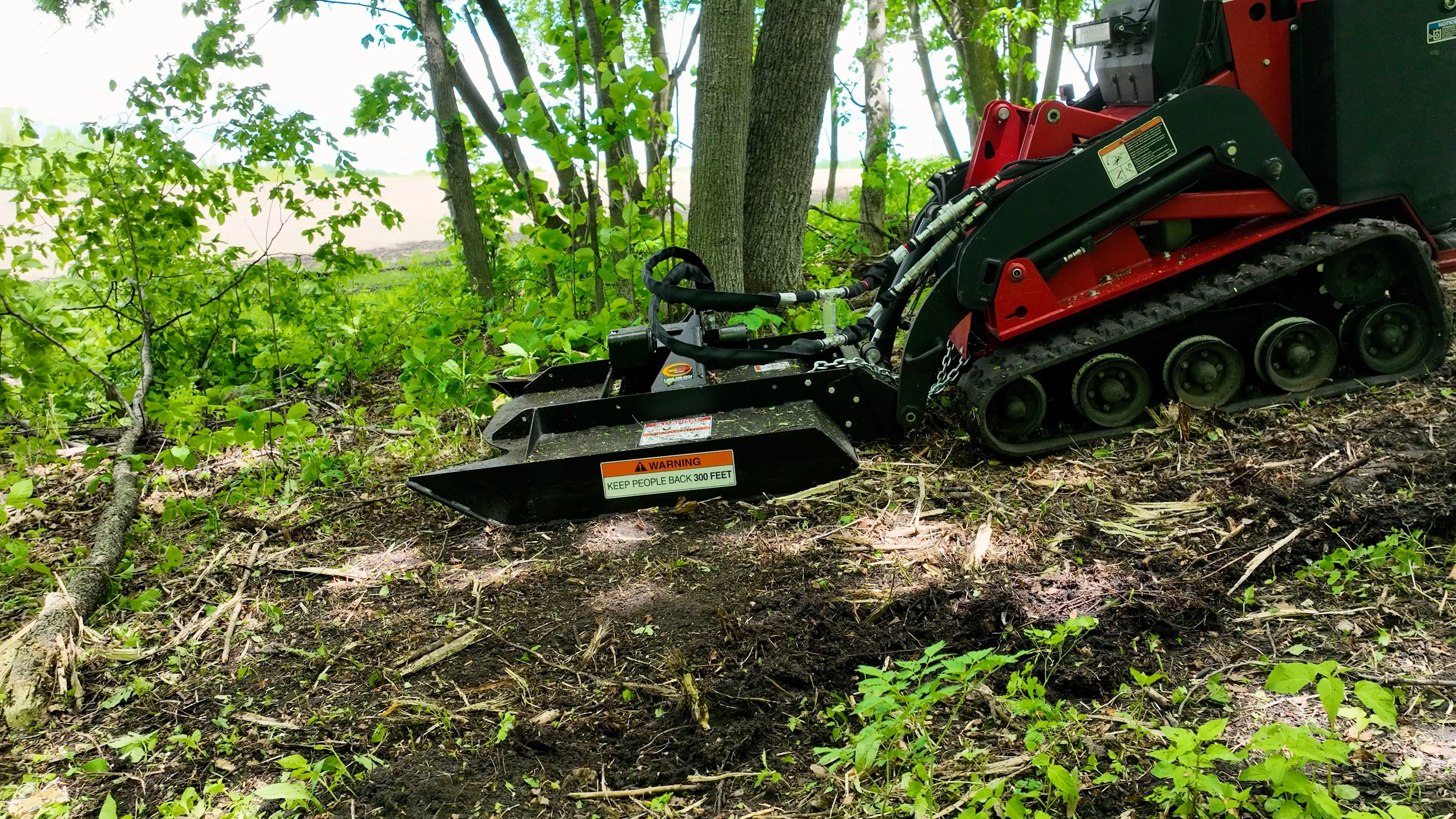 Industrial Mini Skid Steer Brush Cutter/Brush Mower- The Brush Buster Mini by Quick Attach