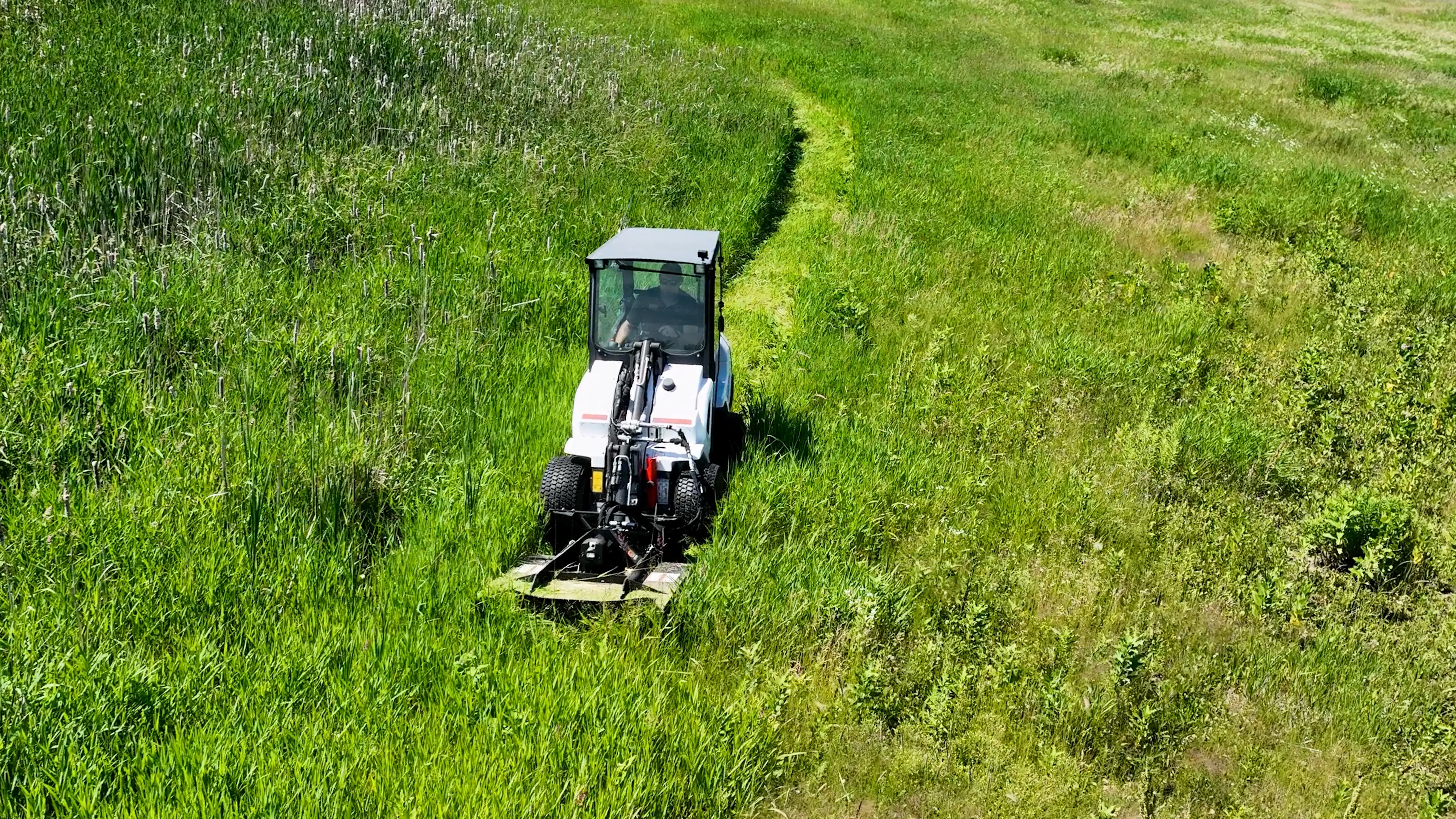 Industrial Mini Skid Steer Brush Cutter/Brush Mower- The Brush Buster Mini by Quick Attach