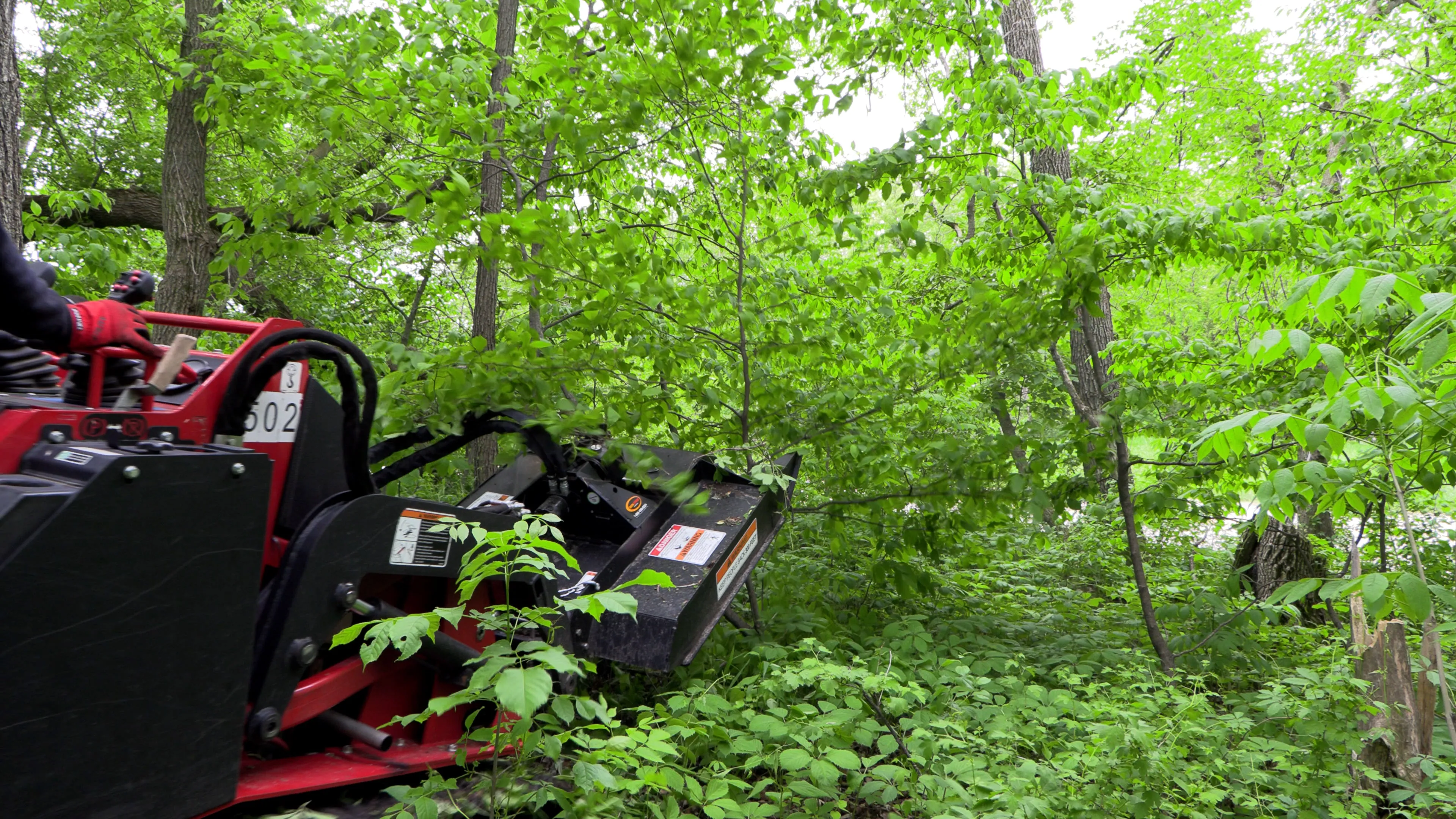 Industrial Mini Skid Steer Brush Cutter/Brush Mower- The Brush Buster Mini by Quick Attach